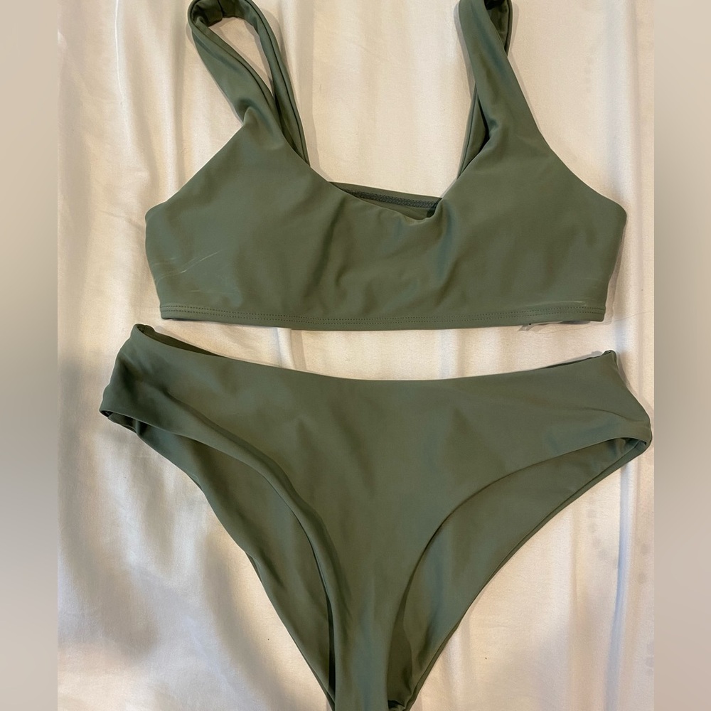Green bathing suit